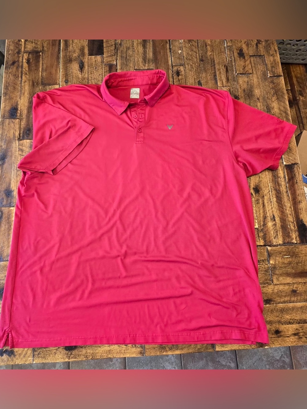 Callaway Opti-Dri Golf Polo Shirt Red Striped Men's Size 4XLT Big & Tall